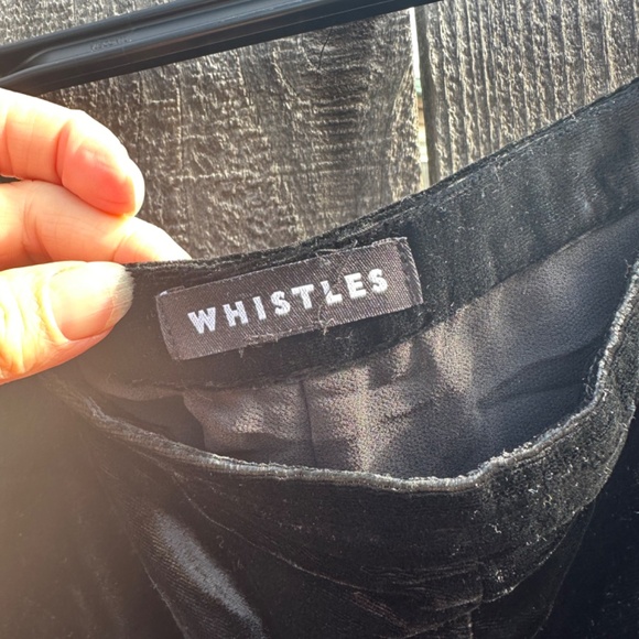 Whistles black velvet wide pant size 12 - Picture 2 of 9